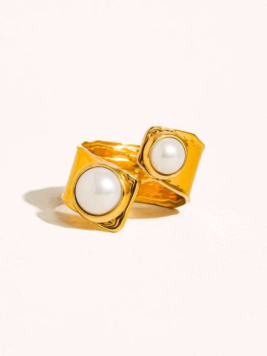 Pearl Abstract Ring