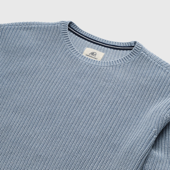 Eddie Salty Stitch Cotton Sweater - Forever Blue
