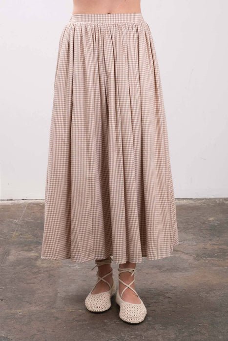 Plissé Midi Skirt