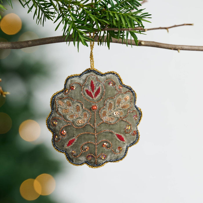 Victorian Embroidered Ornament