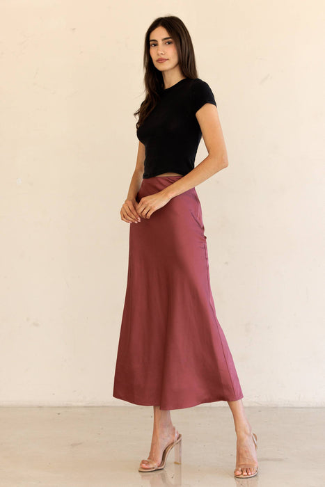 Meet Me In Burgundy Skirt
