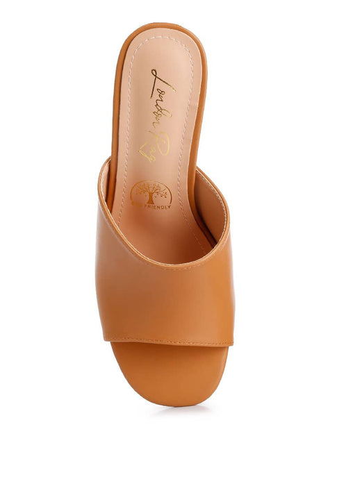 Addie Block Heel Slip On Sandals