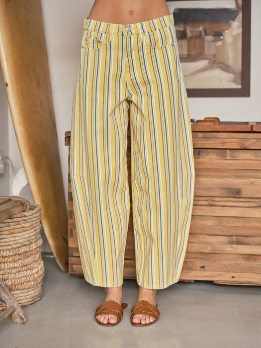 Sunny Stripe Barrel Pants