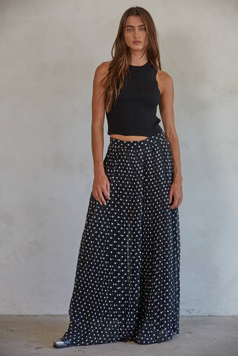 Pois Pleated Chiffon Pant’s