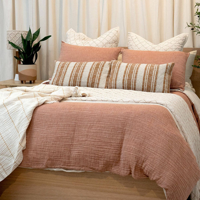 Rust Stripe Pillow