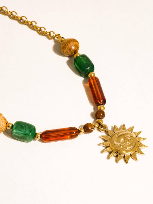 Beaded Sun Necklace