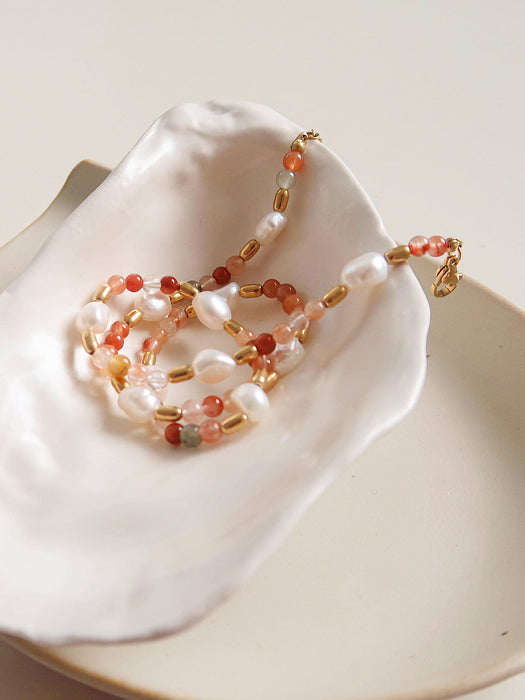 Bohemian Stone and Bead Bracelet