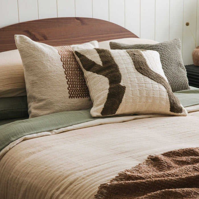 Abstract Embroidered Pillow