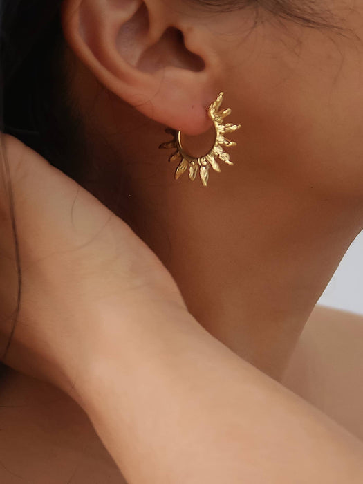 Sab Sunburst Hoop Earrings