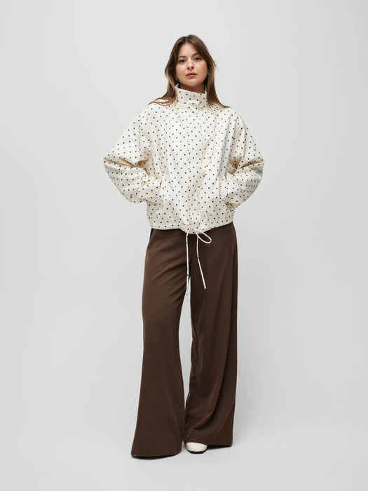 Ileanna Polka Dot Bomber Jacket