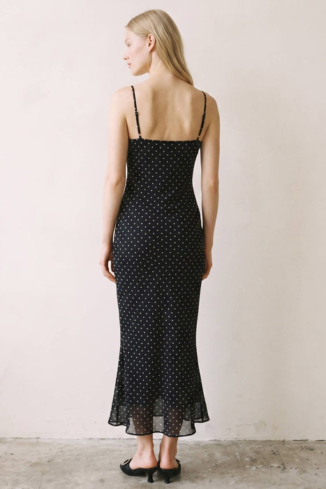 Noire Pois Maxi Dress