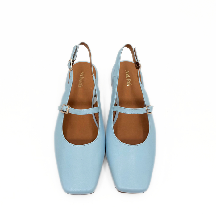 Athena Slingback Square Toe Mary Jane Flats