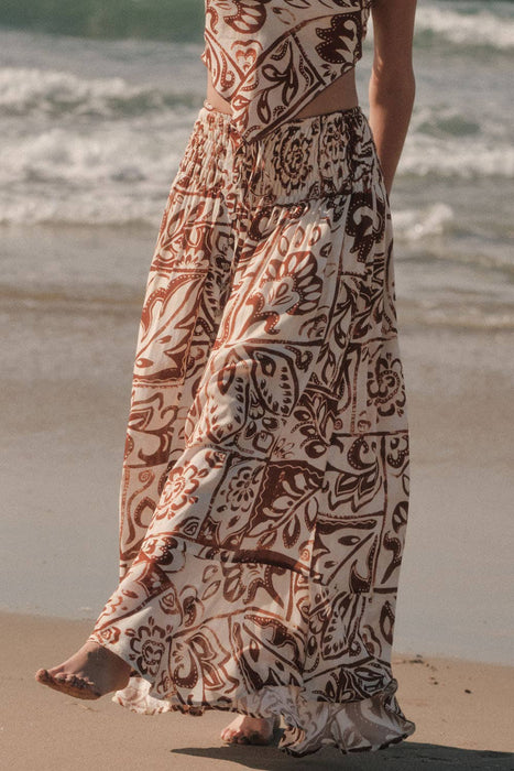 Elena Smocked Maxi Skirt