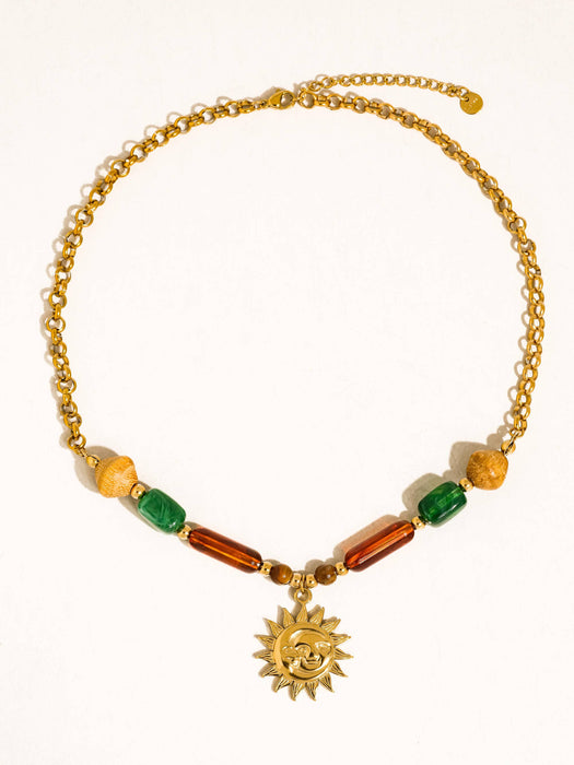 Beaded Sun Necklace