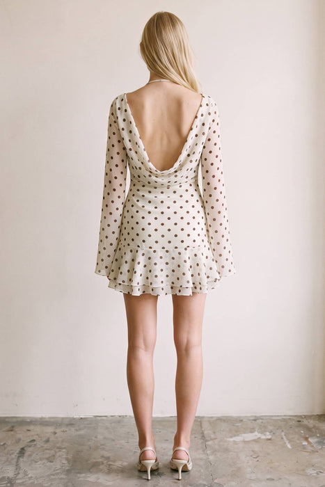 Pois Open Back Mini Dress