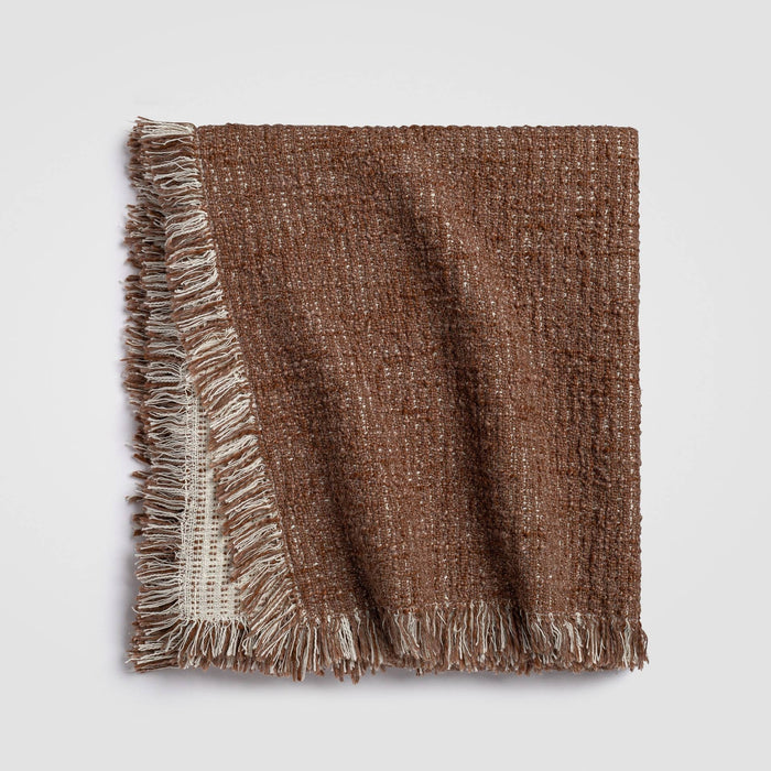 Reversible Chestnut Throw Blanket