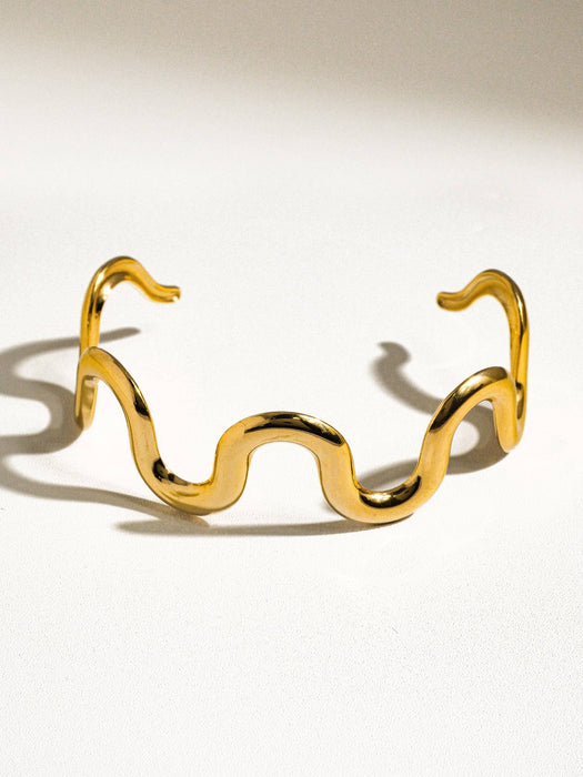 Wavy Bold Statement Bracelet