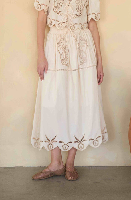 Isla Lace Midi Skirt