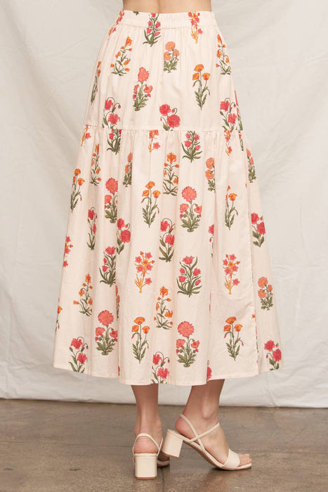 Fleur Cotton Maxi Skirt