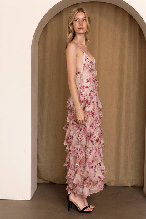 Roseraie Ruffle Maxi Dress