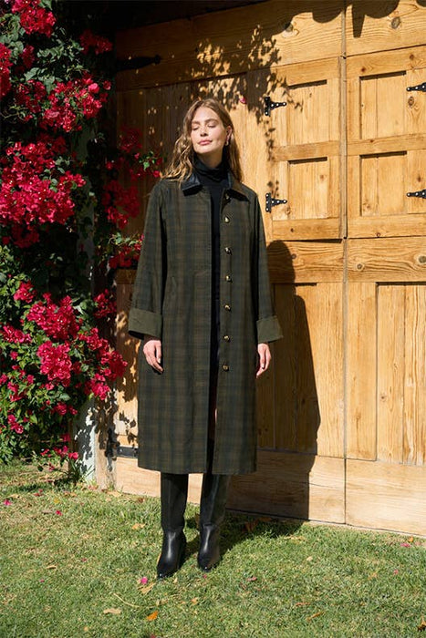Folklore Plaid Trench Coat