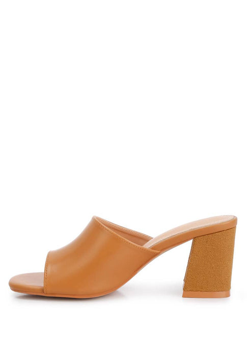 Addie Block Heel Slip On Sandals