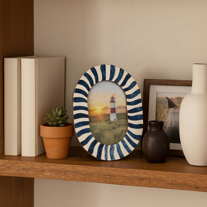 Blue and White Frame