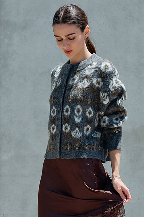 Astrid Diamond Knit Cardigan