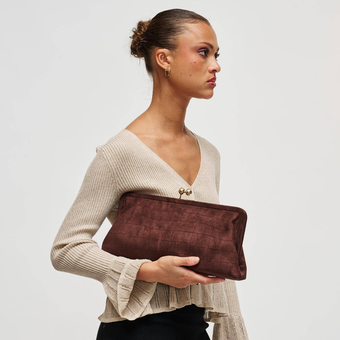 Kristin - Faux Suede Clutch