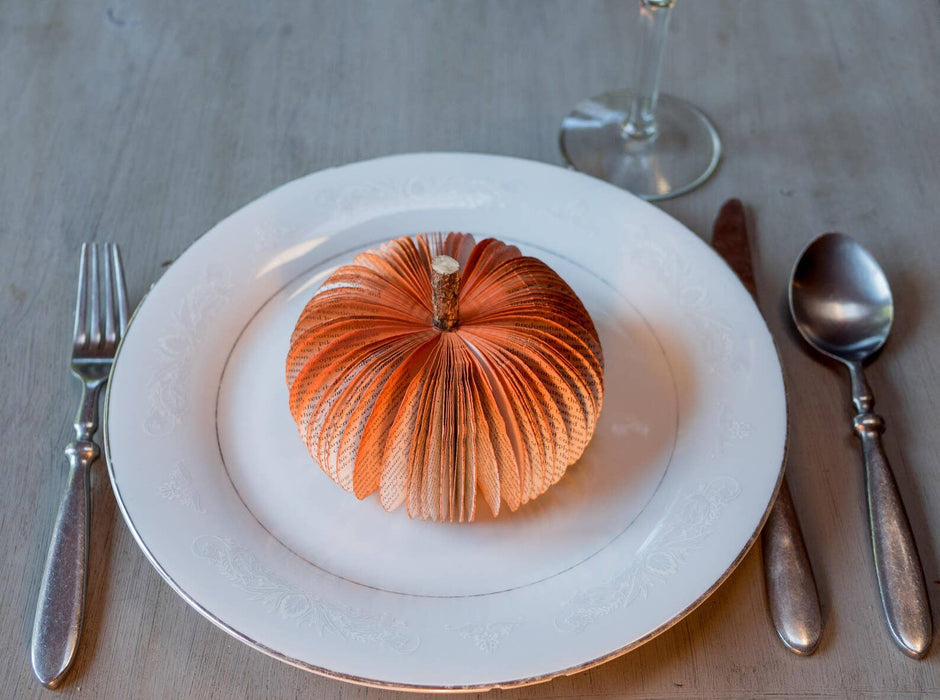 Pumpkin Repurposed Book Decor