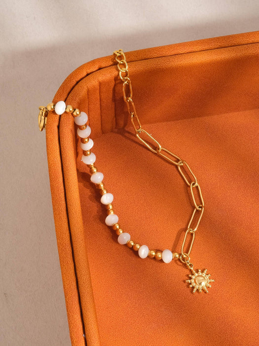 Sun and Pearl Bracelet