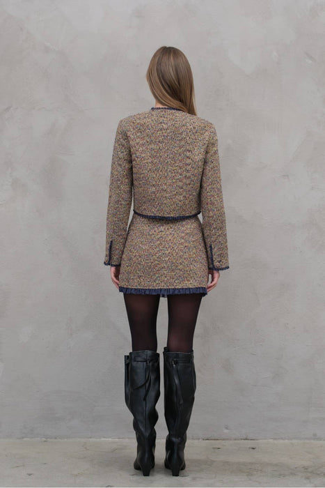 Tweed Viens Skirt