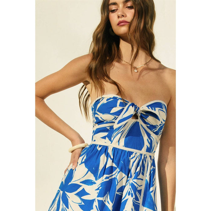 Azure Strapless Maxi Dress