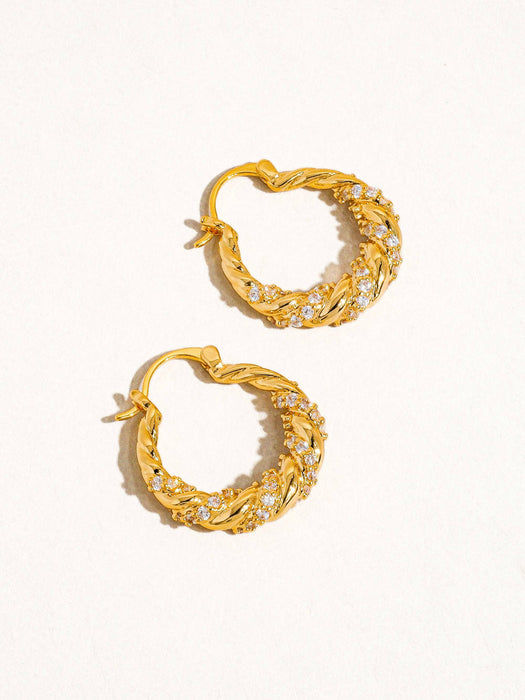 Brillante Twisted Hoops