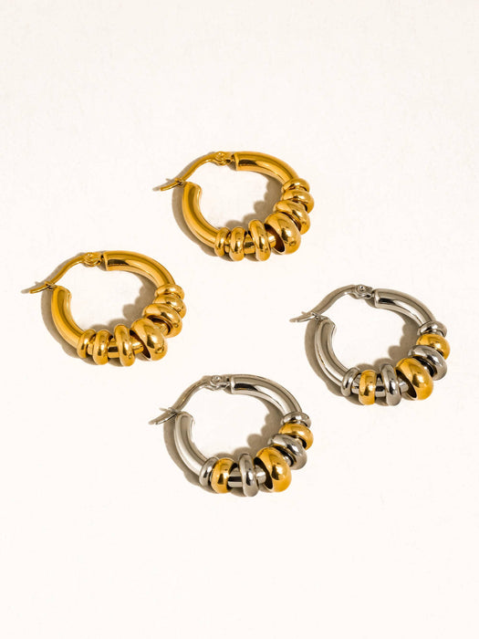 Nova Two Tone Hoop Earring