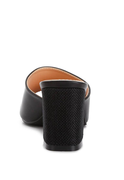 Addie Block Heel Slip On Sandals