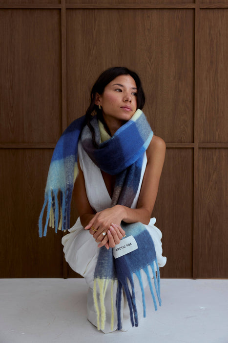 The Reykjavik Scarf - 100% Recycled - Blue Yellow
