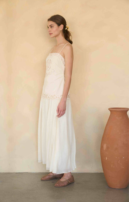 Kira Longline Linen Midi Dress