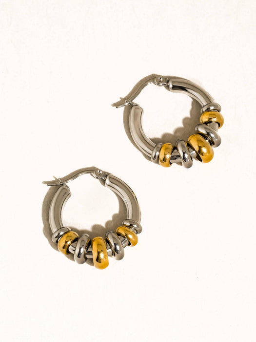 Nova Two Tone Hoop Earring