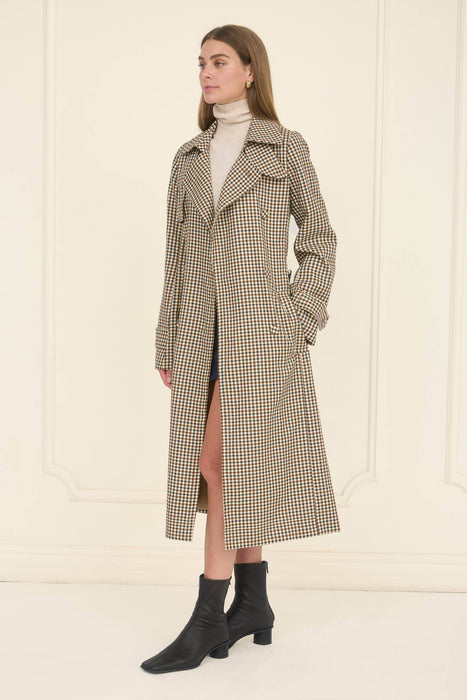 Écho Carreau Trench Coat