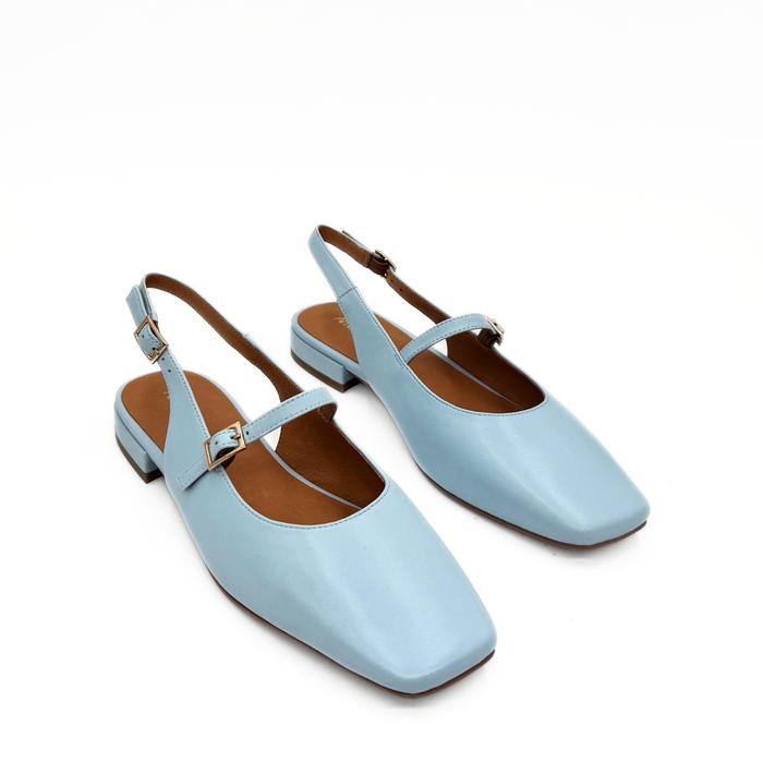 Athena Slingback Square Toe Mary Jane Flats