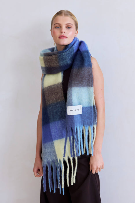 The Reykjavik Scarf - 100% Recycled - Blue Yellow