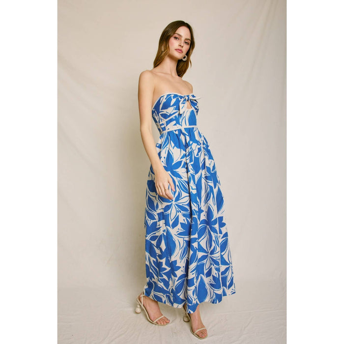 Azure Strapless Maxi Dress