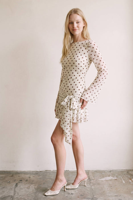 Pois Open Back Mini Dress