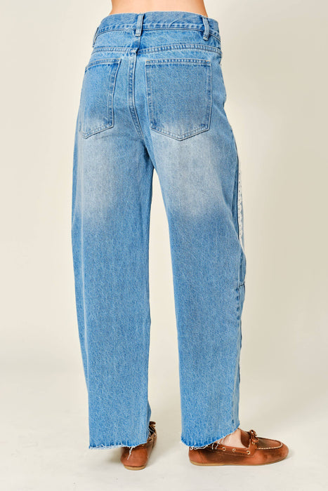 Lace Barrel Jeans