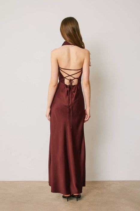 Raffine Halter Neck Maxi Dress