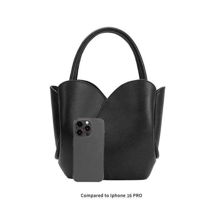 Black Tulip Handle Bag