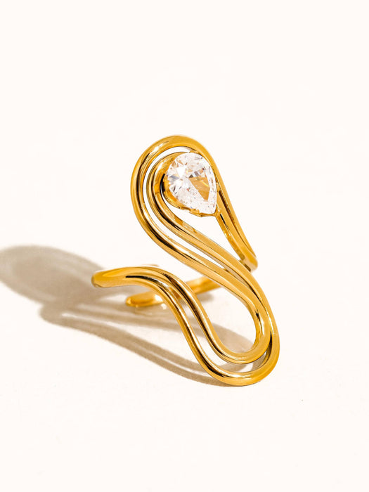 Abstract Oval Ring