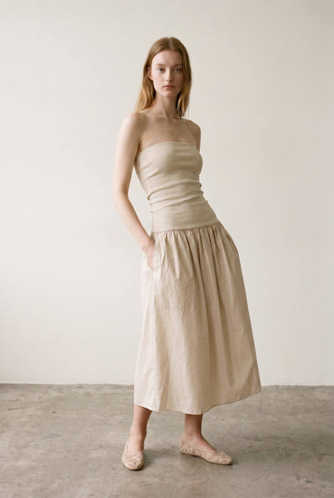 Kitt Strapless Knit Midi Dress