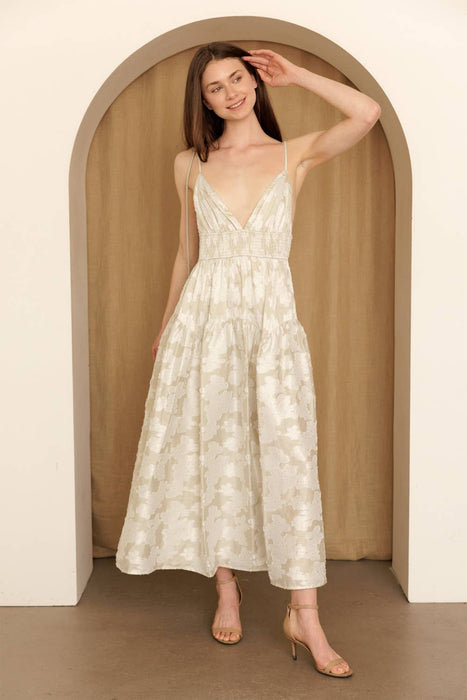 Helene Plisse Maxi Dress